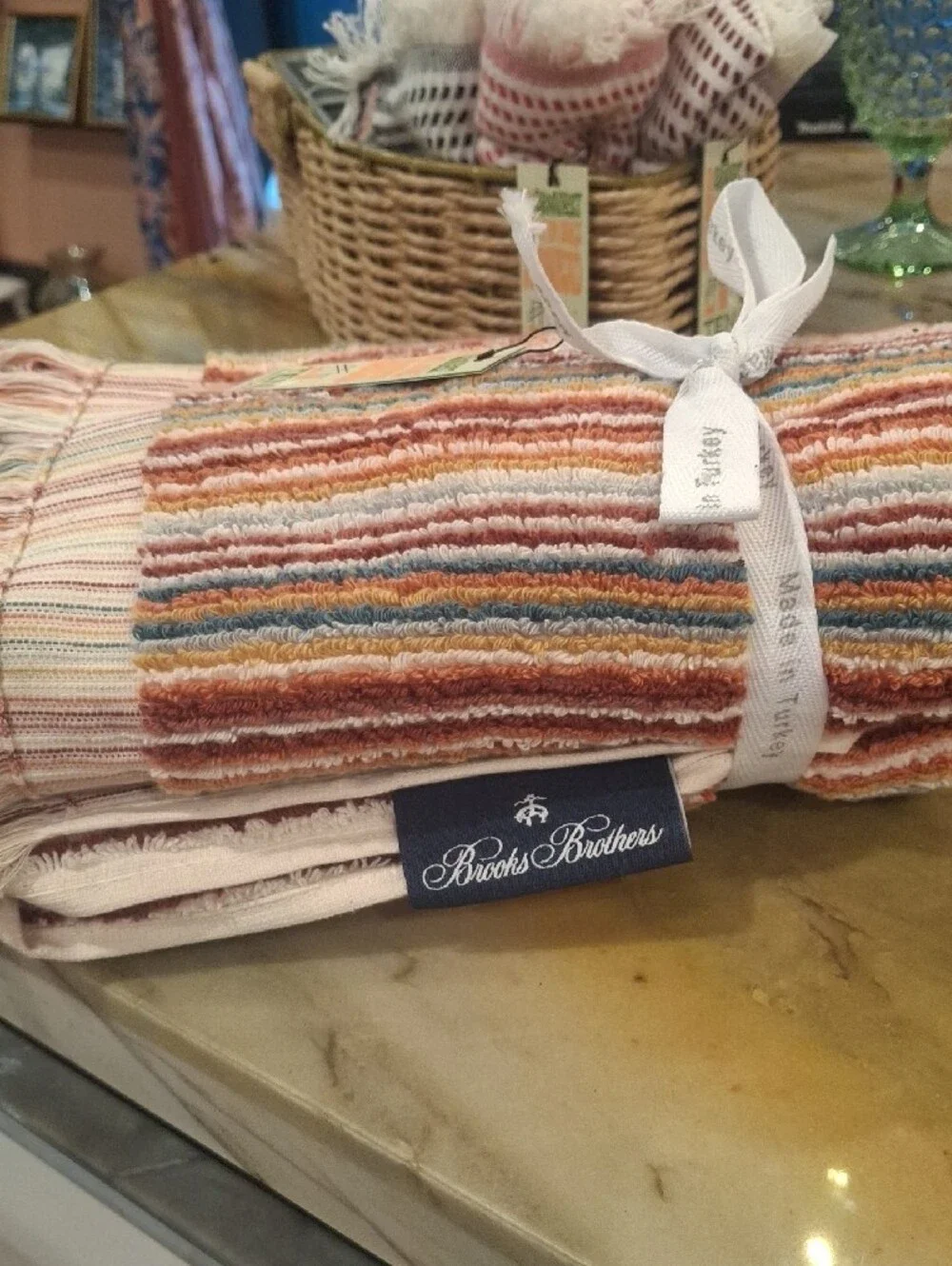 Set Of 2 Striped Multicolor Kitchen Towel Set